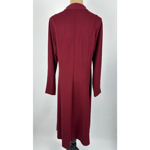 J Jill Size Medium Wearever Double-Face Jersey Dress in Crimson Red Quiet Luxury - Picture 7 of 12